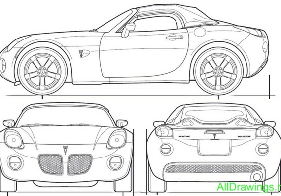 Pontiac Solstice (2006) (Понтиак Солстик (2006)) - чертежи (рисунки) автомобиля
